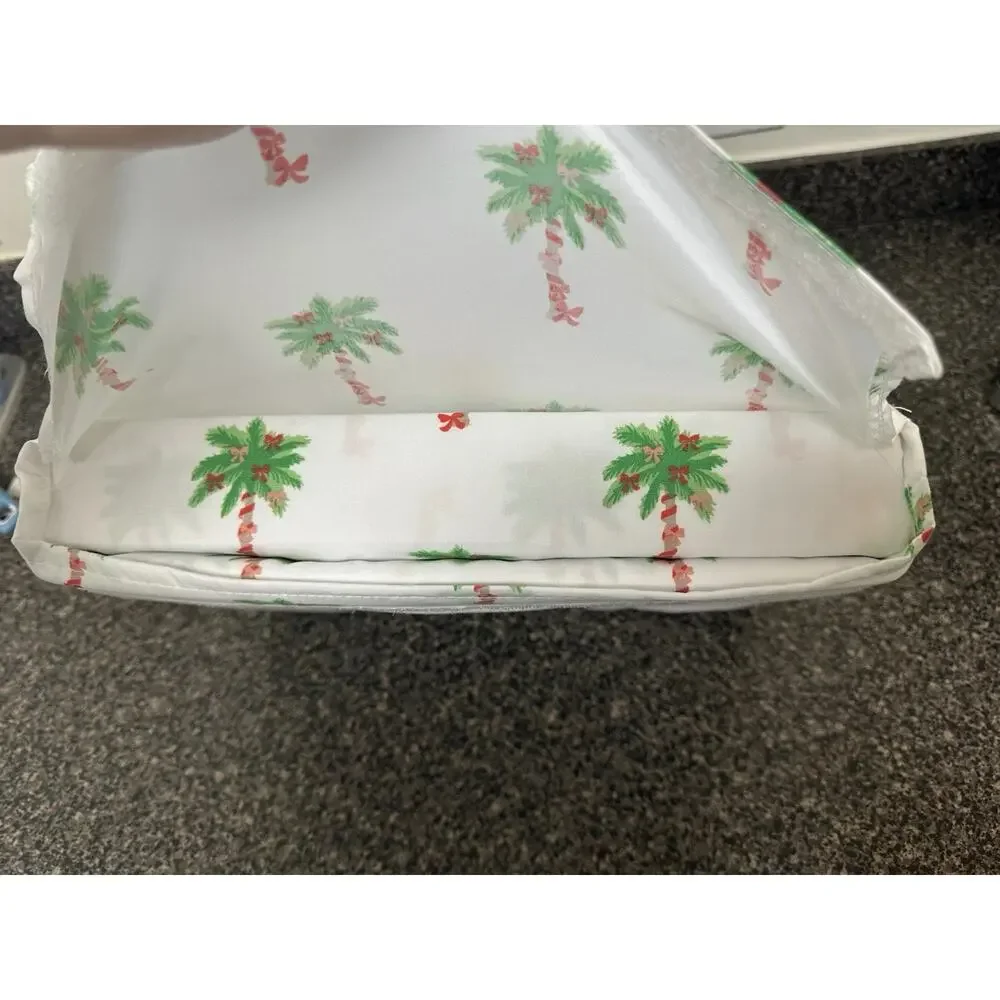Cynthia Rowley Christmas Palms Tree Sheet Set Size‎ QUEEN